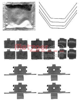 Комплектующие, колодки дискового тормоза   109-1791   METZGER