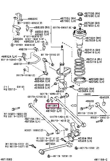 Чаша холостого ходу, балка осі   48198-48010   TOYOTA