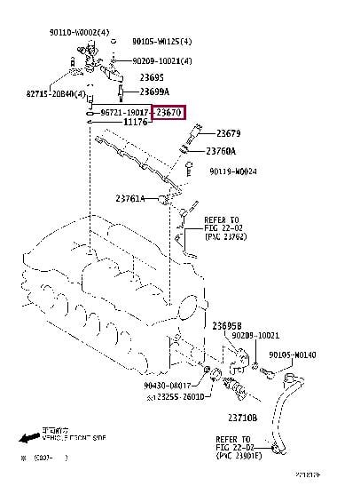 Інжекторна форсунка   2367029105   TOYOTA