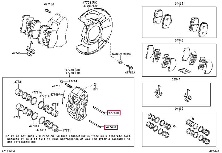 Комплект приладдя, накладка дискового гальма   90240-06024   TOYOTA