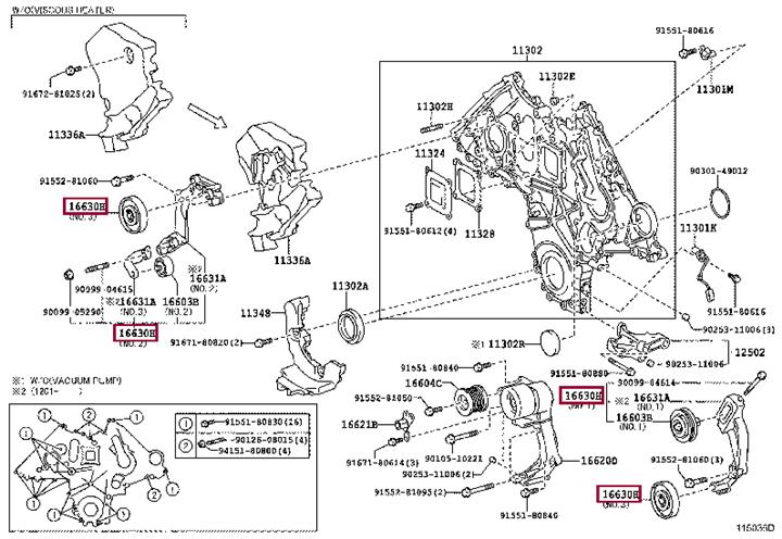 Відвідний/напрямний ролик, поліклиновий ремінь   88420-60350   TOYOTA