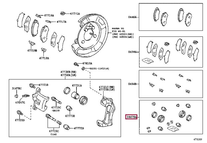 Ремонтний комплект, гальмівний супорт   04479-60060   TOYOTA