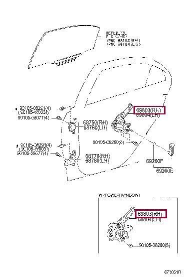 Стеклоподъемник   6983005100   TOYOTA