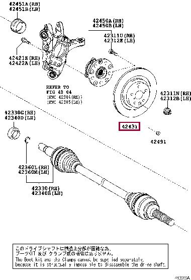 Гальмівний диск   42431-30310   TOYOTA