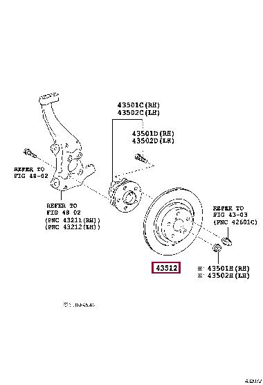 Гальмівний диск   43512 50250   TOYOTA