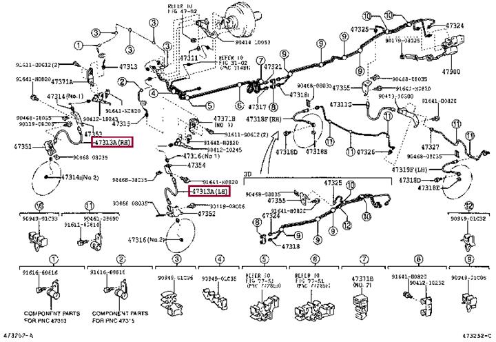 Тормозной шланг   9094702F20   TOYOTA