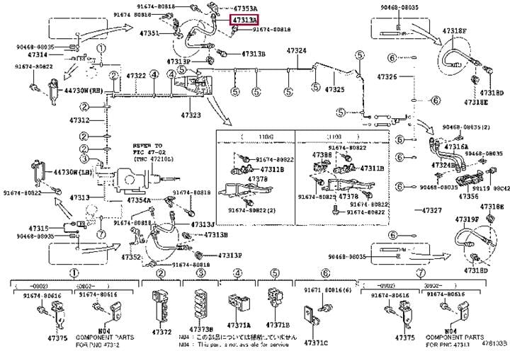 Тормозной шланг   9094702F42   TOYOTA