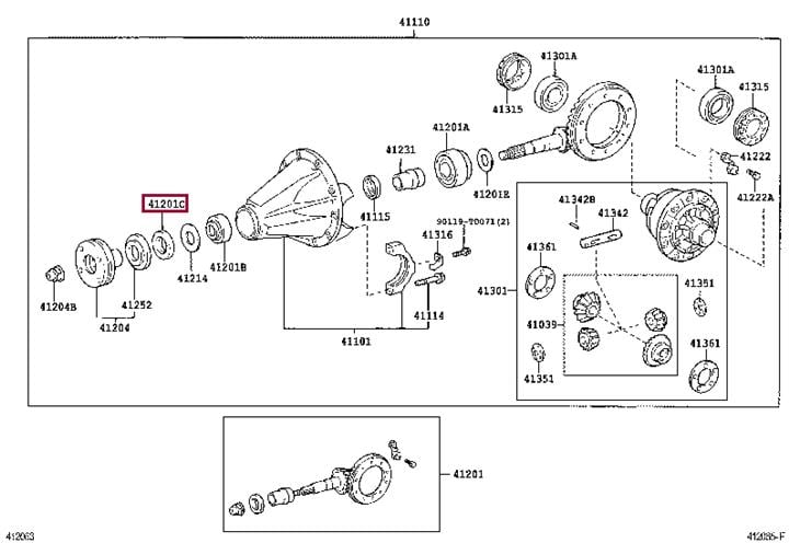 Ущільнювальне кільце вала, колінчатий вал   90311-T0013   TOYOTA