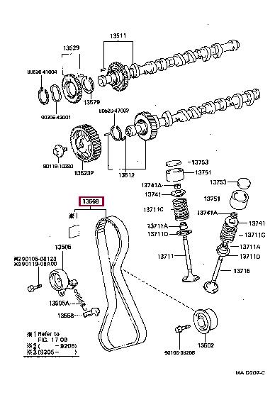 Зубчастий ремінь   13568YZZ13   TOYOTA