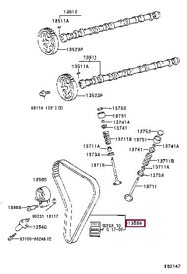 Зубчастий ремінь   13568YZZ14   TOYOTA