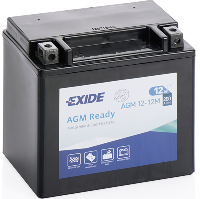 Стартерная аккумуляторная батарея   AGM12-12M   EXIDE