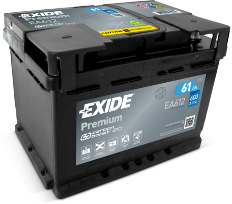 Стартерная аккумуляторная батарея, EXIDE, EA612