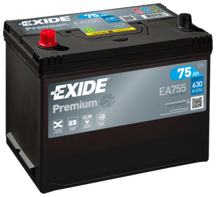 Стартерная аккумуляторная батарея   EA755   EXIDE