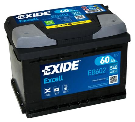 Стартерная аккумуляторная батарея, EXIDE, EB602