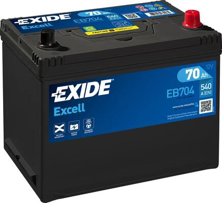 Стартерная аккумуляторная батарея   EB704   EXIDE