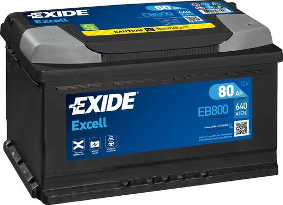 Стартерная аккумуляторная батарея   EB800   EXIDE