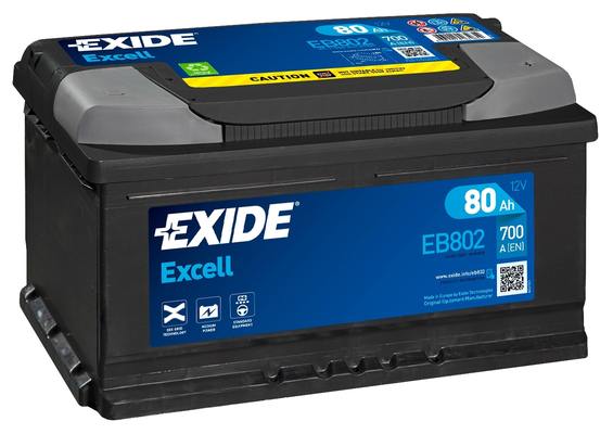 Стартерная аккумуляторная батарея   EB802   EXIDE