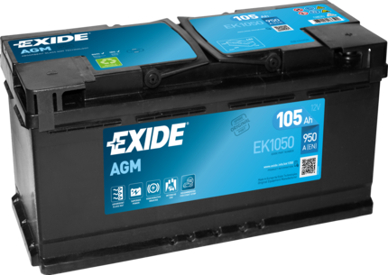 Стартерная аккумуляторная батарея   EK1050   EXIDE