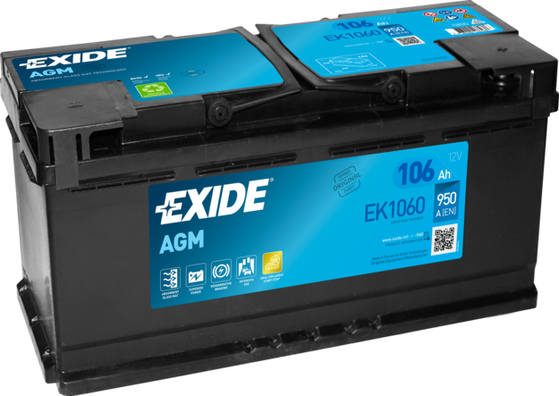 Стартерная аккумуляторная батарея   EK1060   EXIDE