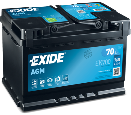 Стартерная аккумуляторная батарея   EK700   EXIDE