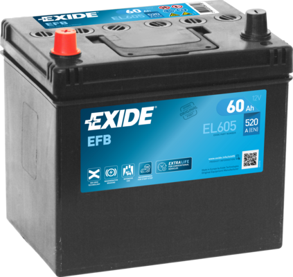 Стартерная аккумуляторная батарея   EL605   EXIDE