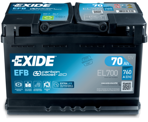 Стартерная аккумуляторная батарея   EL700   EXIDE