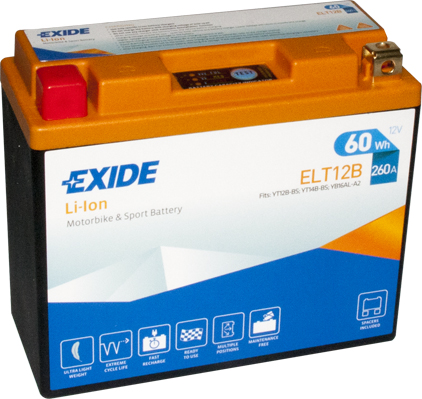 Стартерная аккумуляторная батарея   ELT12B   EXIDE