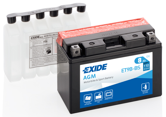 Стартерная аккумуляторная батарея   ET9B-BS   EXIDE