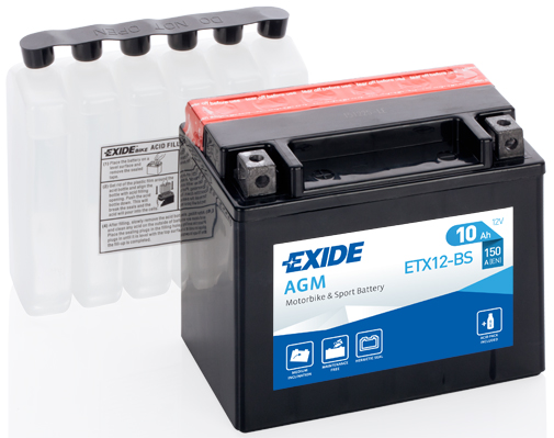 Стартерная аккумуляторная батарея   ETX12-BS   EXIDE