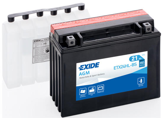 Стартерная аккумуляторная батарея   ETX24HL-BS   EXIDE