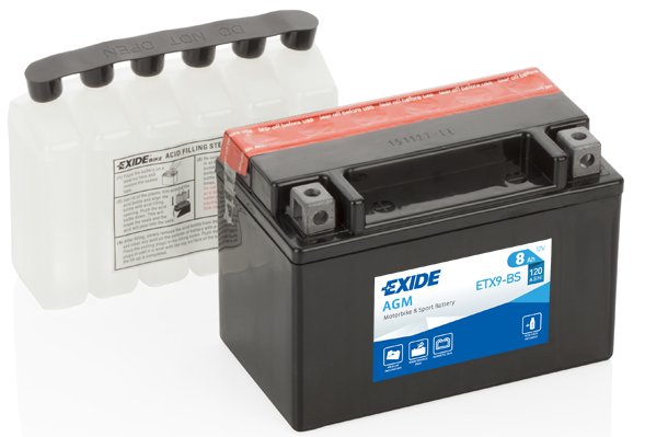 Стартерная аккумуляторная батарея   ETX9-BS   EXIDE