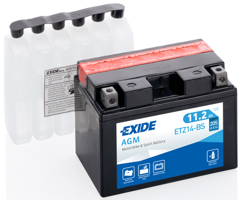 Стартерная аккумуляторная батарея   ETZ14-BS   EXIDE
