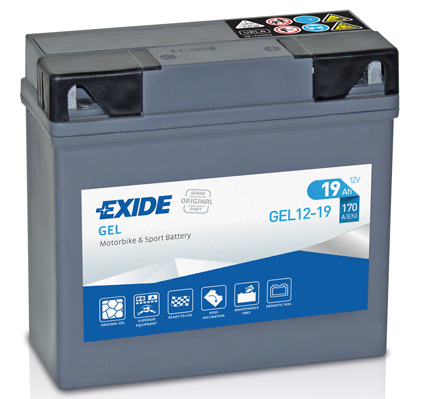Стартерная аккумуляторная батарея   GEL12-19   EXIDE