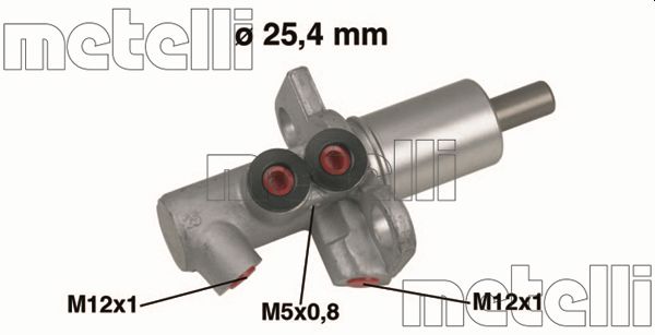 Головний гальмівний циліндр   05-0458   METELLI