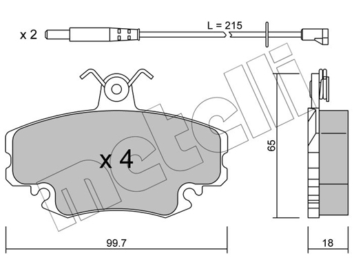 Комплект тормозных колодок, дисковый тормоз   22-0120-0K   METELLI