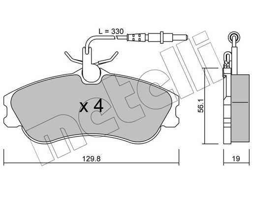 Комплект тормозных колодок, дисковый тормоз   22-0217-0   METELLI