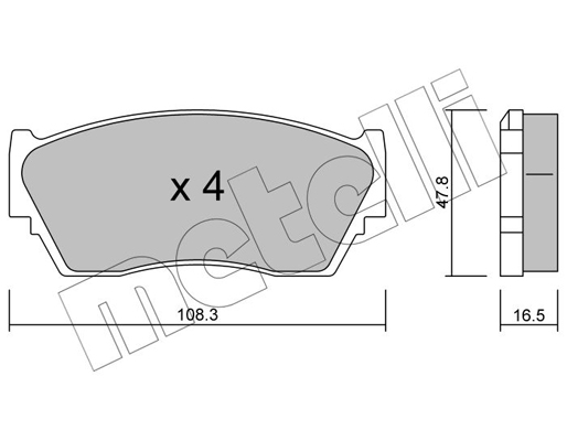 Комплект тормозных колодок, дисковый тормоз   22-0246-0   METELLI