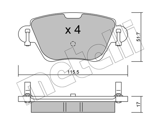 Комплект тормозных колодок, дисковый тормоз   22-0319-0   METELLI