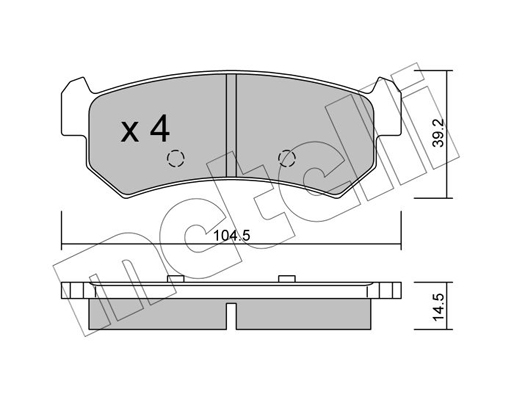 Комплект тормозных колодок, дисковый тормоз   22-0511-0   METELLI