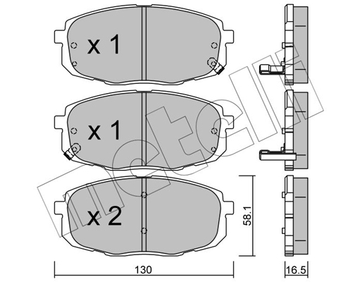 Комплект тормозных колодок, дисковый тормоз   22-0513-0   METELLI