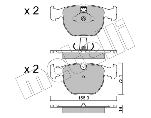 Комплект тормозных колодок, дисковый тормоз   22-0559-0   METELLI