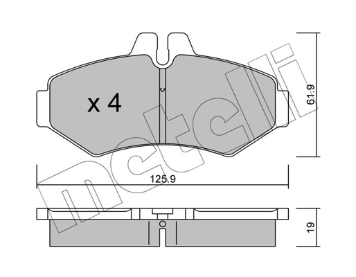 Комплект тормозных колодок, дисковый тормоз   22-0572-0   METELLI