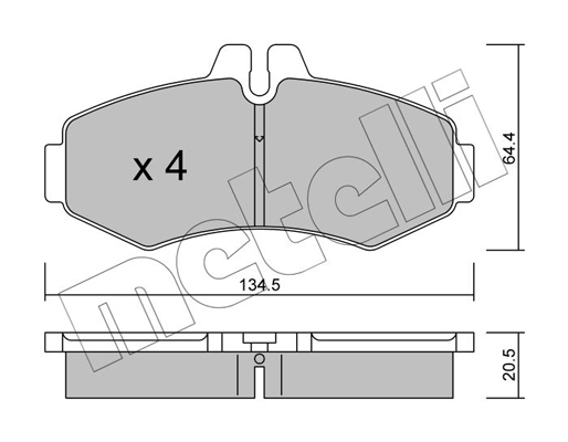 Комплект тормозных колодок, дисковый тормоз   22-0573-0   METELLI