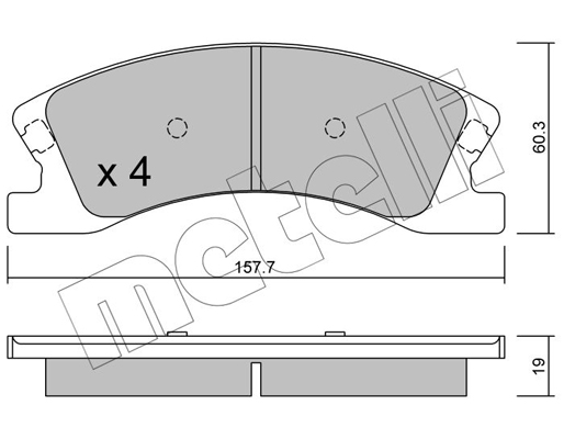 Комплект тормозных колодок, дисковый тормоз   22-0626-0   METELLI