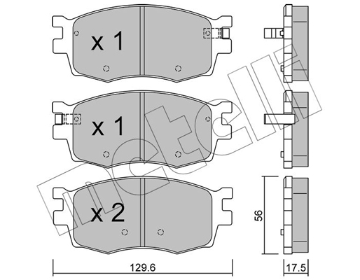 Комплект тормозных колодок, дисковый тормоз   22-0724-0   METELLI