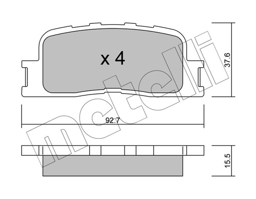 Комплект тормозных колодок, дисковый тормоз   22-0753-0   METELLI