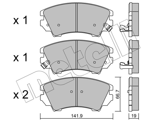 Комплект тормозных колодок, дисковый тормоз   22-0842-0   METELLI