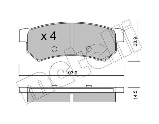 Комплект тормозных колодок, дисковый тормоз   22-0846-0   METELLI