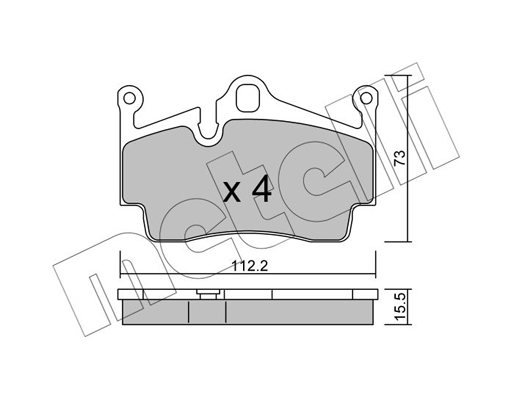 Комплект тормозных колодок, дисковый тормоз   22-0894-0   METELLI