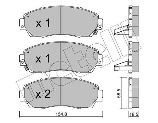 Комплект тормозных колодок, дисковый тормоз   22-0903-0   METELLI